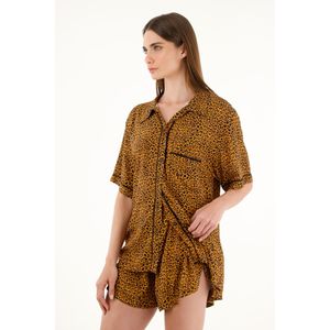 Pijama de short animal print para mujer