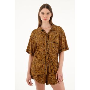 Pijama de short animal print para mujer