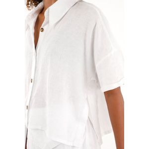 Camisa crudo en lino 100% para mujer