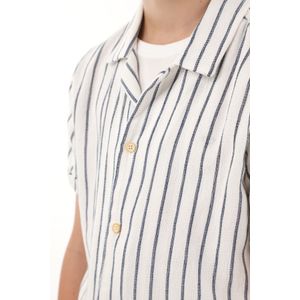 Camisa con diseño a rayas azul para niño