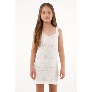 Vestido corto tejido para niña