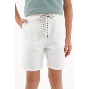 Bermuda blanca con pretina elástica para niño