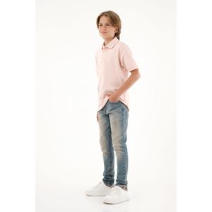 Polo manga corta rosada para niño