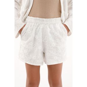 Bermuda crudo en ojalillo para niña