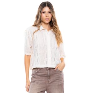 Camisa Manga Corta En Ojalillo
