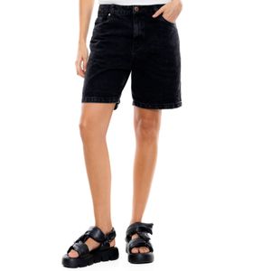 Bermuda Medium Waist En Black Denim