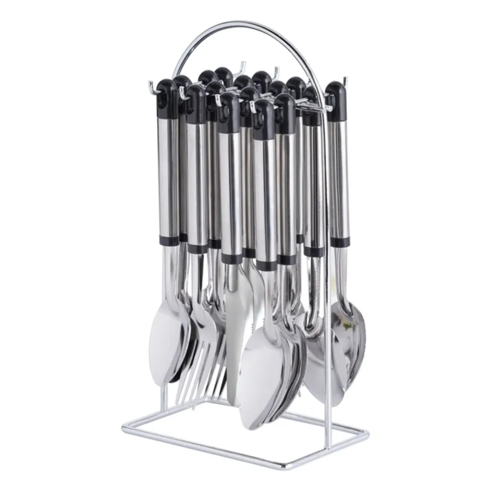 Lacor Portaposate 6 Scomparti In Acciaio Inox – Contenitore Per Posate E Accessori Da Cucina 38x30 Cm - 3