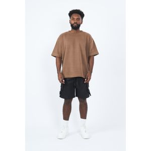 Bermuda cargo con hiladilla negro