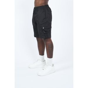Bermuda cargo con hiladilla negro