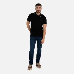 Polo Tipping Color Negro-Ivory Marfil Para Hombre