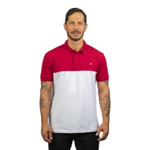 Camiseta tipo polo para hombre roja laguna blue