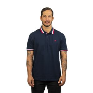 Camiseta tipo polo para hombre azul oscura laguna blue