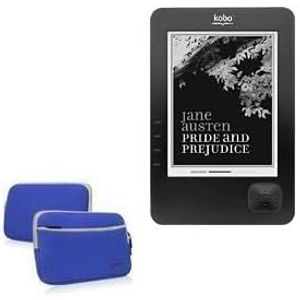 Kobo eReader inalámbrico N647 funda, BoxWave [SoftSuit con bolsillo] suave funda w/manga para lector electrónico Kobo inalámbrico N647 – Super azul