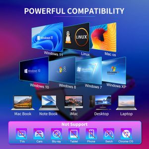 DVD Player for Laptop, External CD Drive for Mac, USB 3.0 USB C Portable CD Burner External Disk Drive, DVD Reader Writer ROM Drive Compatible with