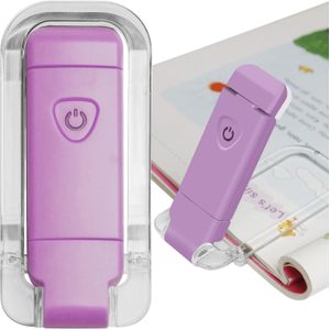 EGWASER Luz de libro para leer en la cama, luces de libro con clip recargables por USB, 3 luces de brillo ajustables regulables para protección