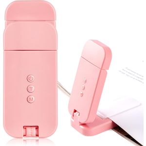 EGWASER Luz recargable para leer en la cama, luz LED de lectura portátil de larga duración con clip con 3 colores ámbar para leer para los amantes de