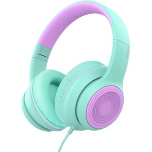 Auriculares A8 con cable sobre la oreja con micrófono, ligeros y plegables con cable sin enredos de 1.5M, auriculares enchufables de 0