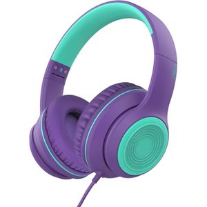 Auriculares A8 con cable sobre la oreja con micrófono, ligeros y plegables con cable sin enredos de 1.5M, auriculares enchufables de 0