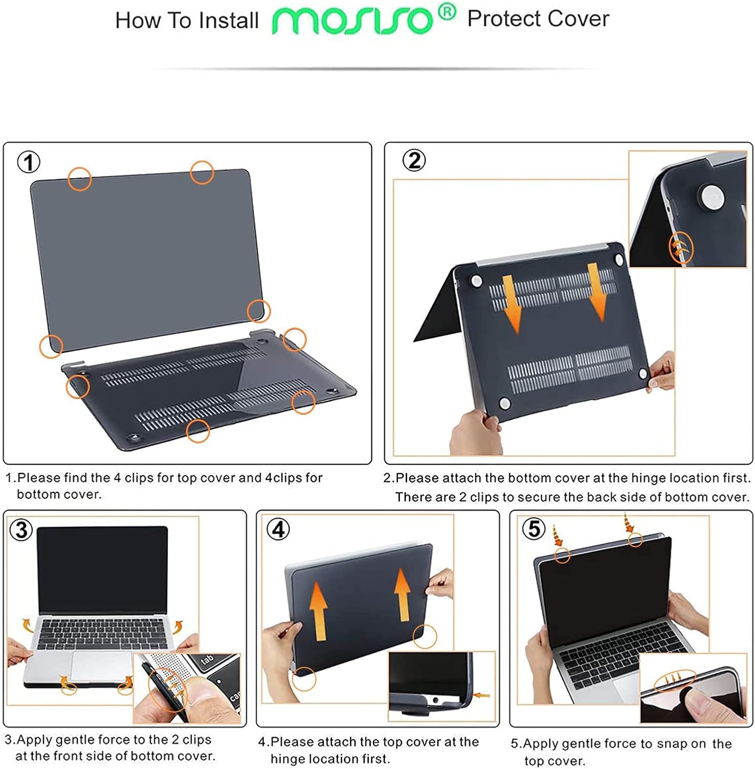 Coque MacBook Air 13 NPUOLS - Transparente, PC Rigide + Film Clavier TPU | Compatible M1 2020-2021 A2337/A2179