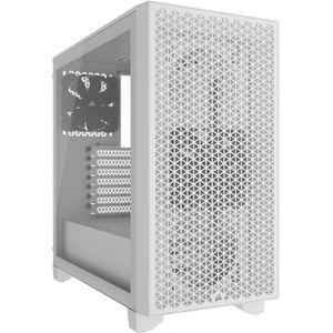 Corsair Funda de PC de torre media 3000D AIRFLOW - Ventiladores de 3 pines - Soporte de GPU de cuatro ranuras - Se adapta a ventiladores de hasta 0