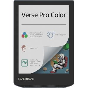 PocketBook Verse Pro Color | Lector electrónico superfino y compacto de 6 pulgadas | Pantalla a color E Ink Kaleido™ 3 - Seguro para los ojos y sin