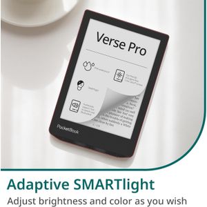 PocketBook Verse Pro E-Reader Impermeable | Pantalla táctil HD E-Ink Carta™ de 6 '' amigable con los ojos | Lector de audiolibros y libros