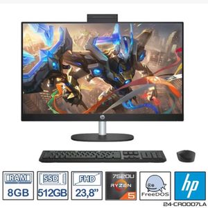 Computador Todo en uno Hp 24CR Ryzen 5 7520U 8 Ram DDr5 512 Ssd 24 Pulgadas Full Hd