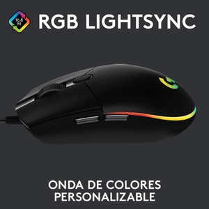 Mouse Gamer Logitech G203 Lightsync, 6 Botones, 200~8000dpi Negro