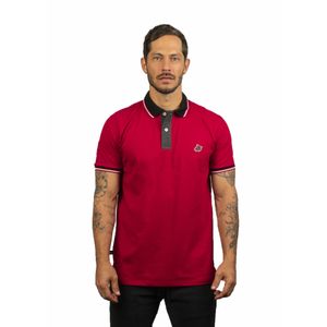 Camiseta tipo polo para hombre bordada laguna blue