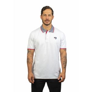 Camiseta tipo polo para hombre blanca laguna blue