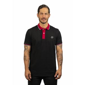 Camiseta tipo polo para hombre bordada laguna blue