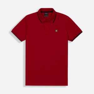 Polo Tipping Color Rojo-Azul Noche Para Hombre