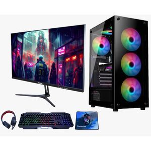 Computador Gaming Monitor 23.8" Compumax  Procesador Amd Ryzen 5 5600GT Memoria 16GB Disco Duro SSD 500GB  Sistema Operativo Linux