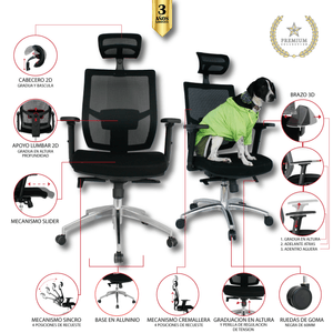 Silla De Oficina Chaparral Premium Plus