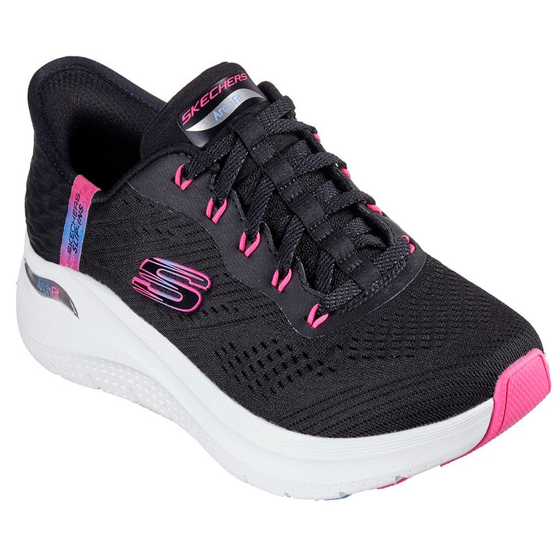 TENIS-SKECHERS-MUJER-150066BKHP-ARCH-FIT