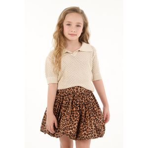 Camisa tipo polo tejida para niña