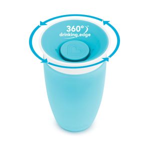 Vaso Antiderrame 10Oz Miracle Cup 360° AzulP - Munchkin