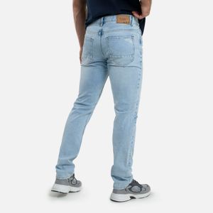 Jean Slim Color Azul Claro Para Hombre