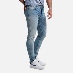 Jean Skinny Color Azul Medio Para Hombre