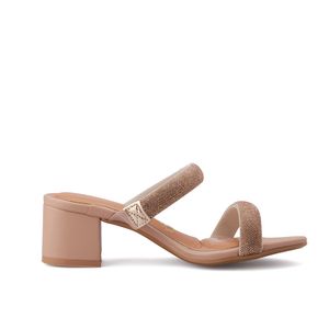 Sandalia Tacon Medio Oro Rosa Dorado Vizzano
