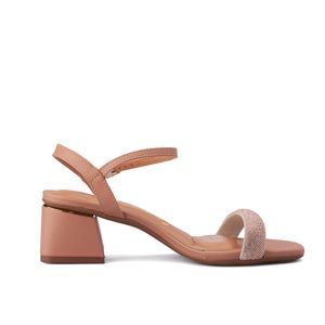 Sandalia Tacon Medio Oro Rosa Vizzano