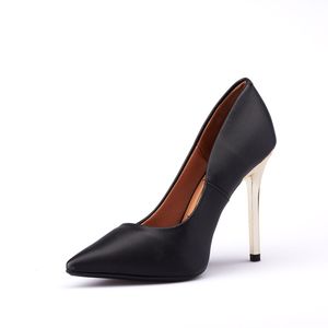 Stiletto Alto Negro Dorado Vizzano