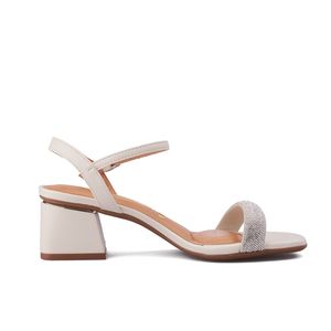 Sandalia Tacon Medio Blanco Vizzano
