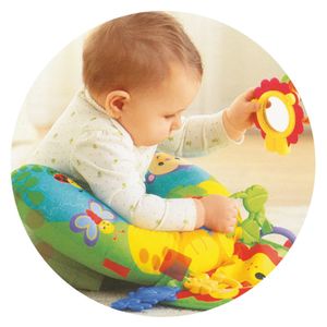 Cojín Infantil Media Luna con Sonajeros Toy Logic
