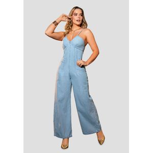 Enterizo Largo Mujer Azul Claro Mp 105871