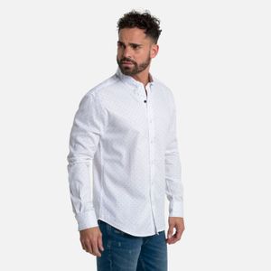 Camisa Manga Larga Color Blanco Para Hombre
