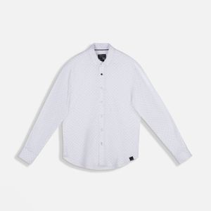 Camisa Manga Larga Color Blanco Para Hombre