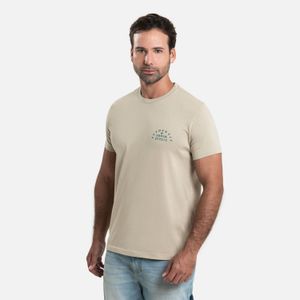 Camiseta Estampado Localizado Color Avena Para Hombre