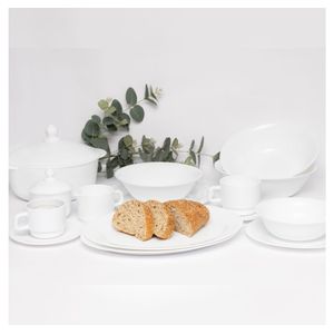 Vajilla Blanca en Opal Casper Redonda 41Piezas - Essenza