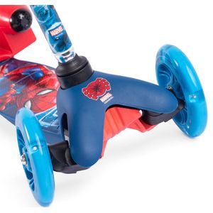 Patineta Scooter Lanza Humo 3Ruedas Azul - Spiderman